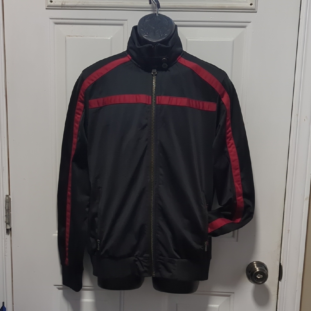 Guess Black and Red Windbreaker Jacket